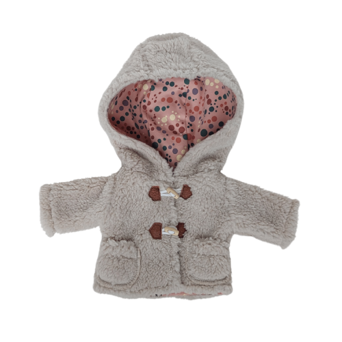 Kożuszek beżowo-różowy