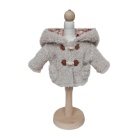 Kożuszek beżowo-różowy