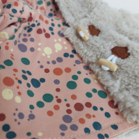 Kożuszek beżowo-różowy