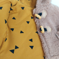 Kożuszek brązowo-musztardowy