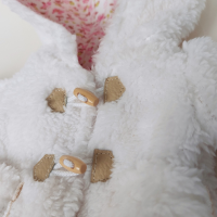 Kożuszek biało-różowy