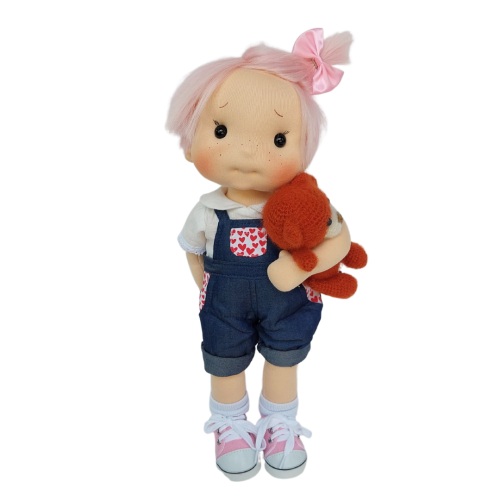 Rózia z kotem by Art&Doll