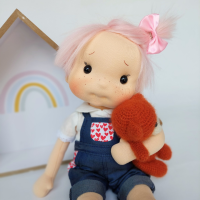 Rózia z kotem by Art&Doll