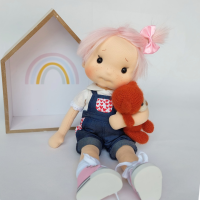 Rózia z kotem by Art&Doll