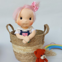 Rózia z kotem by Art&Doll