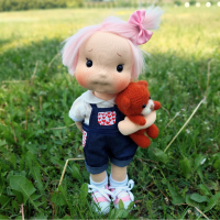 Rózia z kotem by Art&Doll