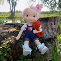 Rózia z kotem by Art&Doll