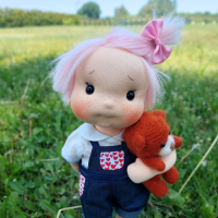 Rózia z kotem by Art&Doll