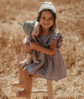 Lniana bonetka limonka