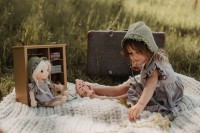 Lniana bonetka limonka