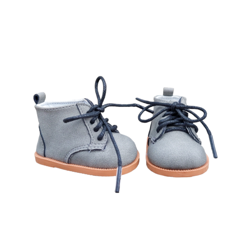 Zamszowe traperki szare