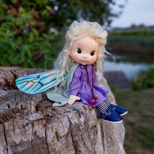 Ametystowa Wróżka - lalka talizman