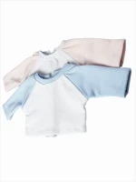 Raglanowa biała bluzka z różowymi rękawami