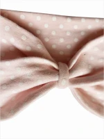 Opaska różowa grochy