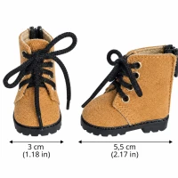  Camelowe traperki dla lalek 20–25 cm