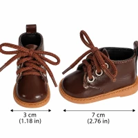 Brązowe półbuty sznurowane dla lalki 36 cm