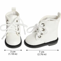Białe półbuty sznurowane dla lalki 36 cm
