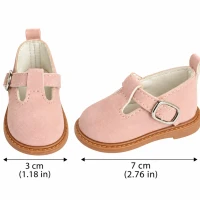 Różowe półbuty z klamerką dla lalki 36 cm