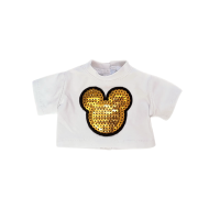 T-shirt z  cekinową naszywką