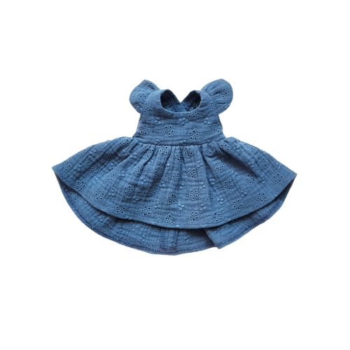 Sukienka - fartuszek z haftowanym wzorem